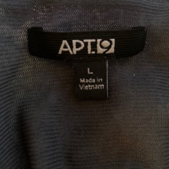 Apt 9 women's sz L yellow & gray paisley short sleeve ruffle blouse - Picture 2 of 5